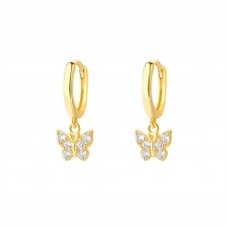 Butterfly Earrings 14K Yellow Gold