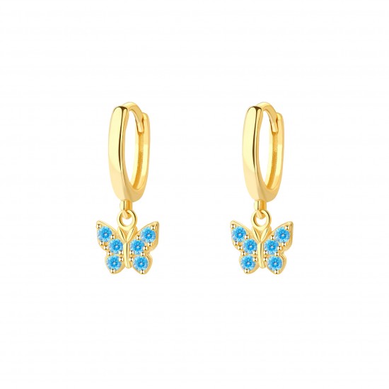 Butterfly Earrings 14K Yellow Gold
